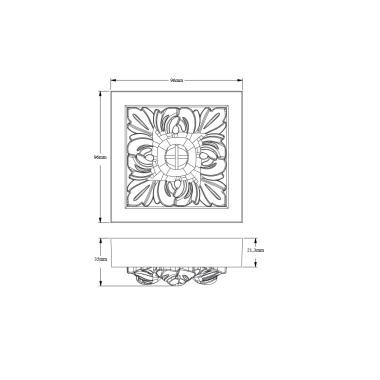 Дверной декор из дюрополимера Orac Decor D210