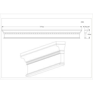 Дверной декор из полиуретана Orac Decor D401