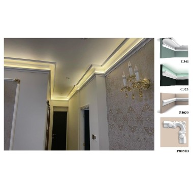 Потолочный плинтус галтель из полиуретана Orac Decor C323