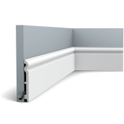 Плинтус Orac Decor С КАБЕЛЬ-КАНАЛОМ SX138 грунт белого цвета