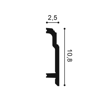 Гибкий Плинтус из полиуретана Orac Decor SX155F