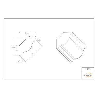 Карниз HIWOOD CI20V1