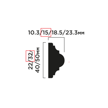 Молдинг HIWOOD D32V1
