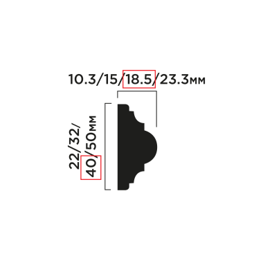 Молдинг HIWOOD D40V1