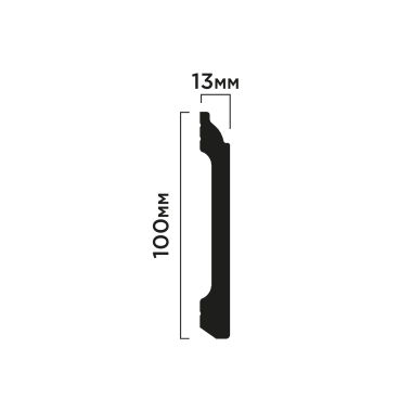 Плинтус Hiwood B100C Полистирол Под покраску