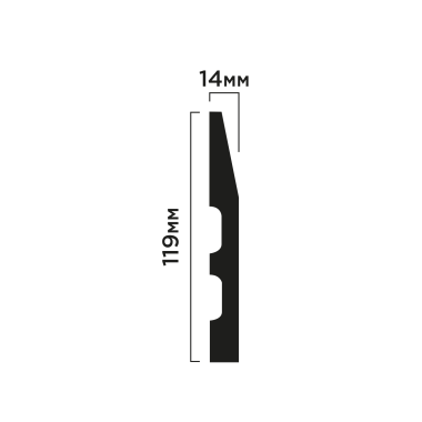 Плинтус Hiwood B120 Полистирол Под покраску
