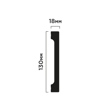 Плинтус Hiwood B130V1 Полистирол Под покраску