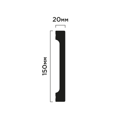 Плинтус Hiwood B150V1 Полистирол Под покраску
