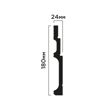 Плинтус Hiwood B180V2 Полистирол Под покраску