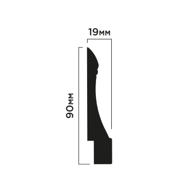 Плинтус Hiwood L1606 Полистирол Под покраску