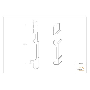 Плинтус Hiwood B180V2 Полистирол Под покраску