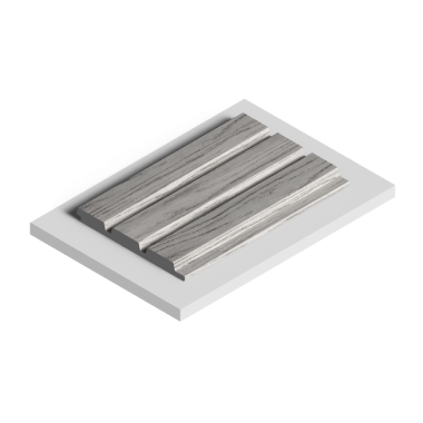 Панель Hiwood LV124 GR24 Декорированный Полистирол