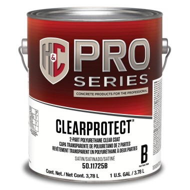Лак H&C® ClearProtect Water-Based Polyurethane Clear Coat для бетонных полов и оснований из бетона и каменной кирпичной кладки (3,8)