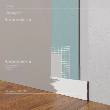 Плинтус DD708 Decor Dizayn 