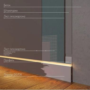 Плинтус DD708 Decor Dizayn 