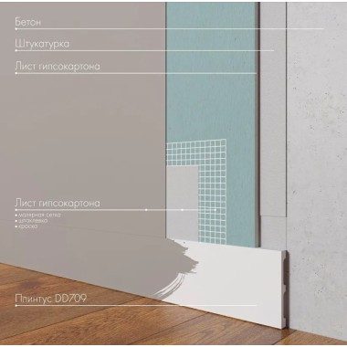 Плинтус DD709 Decor Dizayn 
