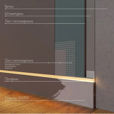Плинтус DD709 Decor Dizayn 