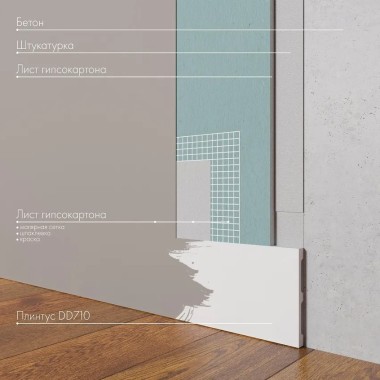 Плинтус DD710 Decor Dizayn 