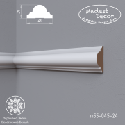 Белый молдинг m55-045-24 окрашенный