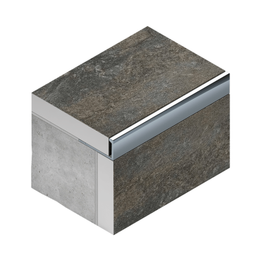 PV01-09 Профиль L-образный алюминий шампань блестящая 8мм х 2.7м