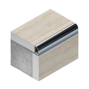 PV23-02 Профиль для плитки внешний B алюминий серебро матовое 10мм х 2.7м