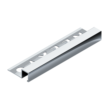 PV31-45 Профиль для плитки внешний P алюминий серебро блестящее браш 10х10мм 2.7м