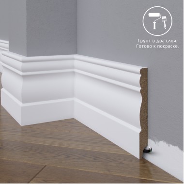 Широкий плинтус  Madest Decor МДФ 24-136-16 под под покраску