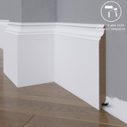 Широкий плинтус  Madest Decor МДФ 27-185-18 под под покраску