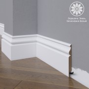 Белый плинтус  Madest Decor МДФ 11-100-12 окрашенный