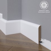 Белый плинтус  Madest Decor МДФ 10-100-18 окрашенный