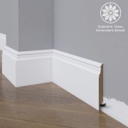Белый плинтус  Madest Decor МДФ 05-100-12 окрашенный