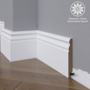 Белый плинтус  Madest Decor МДФ 22-120-16 окрашенный