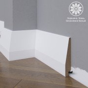 Белый плинтус  Madest Decor МДФ 28-120-22 окрашенный