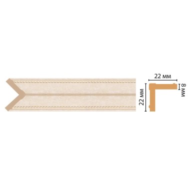 Цветной угол Decomaster 116M-18D ДМ (22*22*2400)