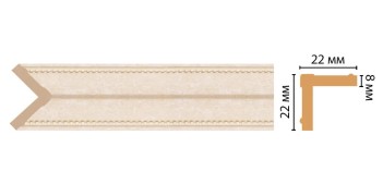 Цветной угол Decomaster 116M-18D ДМ (22*22*2400)