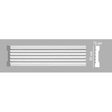 Молдинг гладкий Decomaster 97206 (85х18х2400мм)