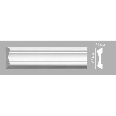Молдинг гладкий Decomaster 97205 (82х21х2400мм)