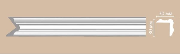 Молдинг гладкий Decomaster 96207F гибкий (30*30*2400)