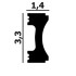 Молдинг из полимера P136 Perfect Plus