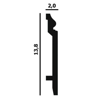 Плинтус напольный из полимера P31 Perfect Plus