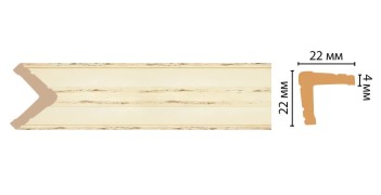 Цветной угол Decomaster 116S-1028 (22*22*2400)