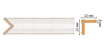 Цветной угол Decomaster 116M-7D ДМ (22*22*2400)