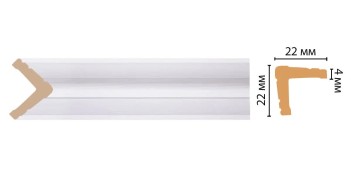 Цветной угол Decomaster 116S-118 (22*22*2400)