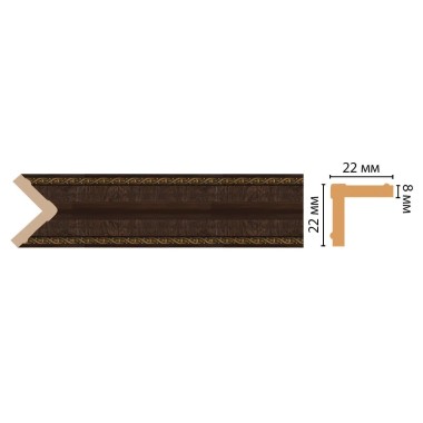 Цветной угол Decomaster 116M-1 ДМ (22*22*2400)