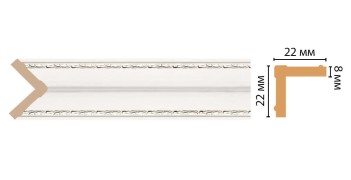 Цветной угол Decomaster 116M-60 ДМ (22*22*2400)
