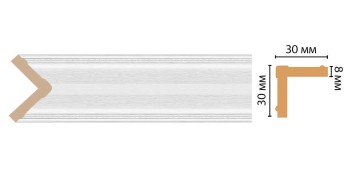 Цветной угол Decomaster 116-16 ДМ (30*30*2400)