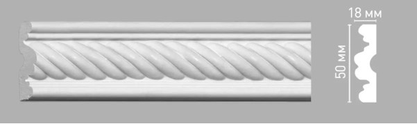 Молдинг с орнаментом Decomaster 98081 (50х18х2400мм)