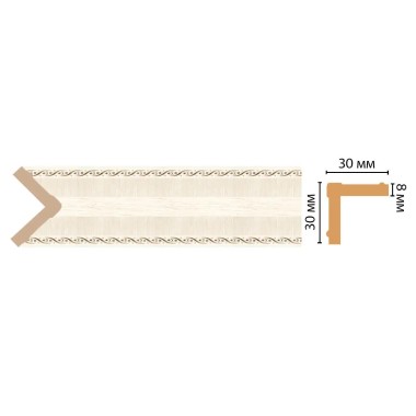 Цветной угол Decomaster 116-6 (30*30*2400) ДМ
