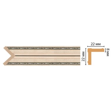 Цветной угол Decomaster 116M-59 ДМ (22*22*2400)