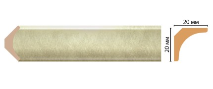 Карниз потолочный Decomaster D133-373 ДМ (20*20*2400)